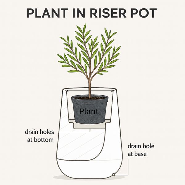 Modern Tall Indoor Self Watering Decorative Plant Pot, 33 in Contemporary Flower Pot Home, Office, Garden Decoration, Gift-Sona Casa