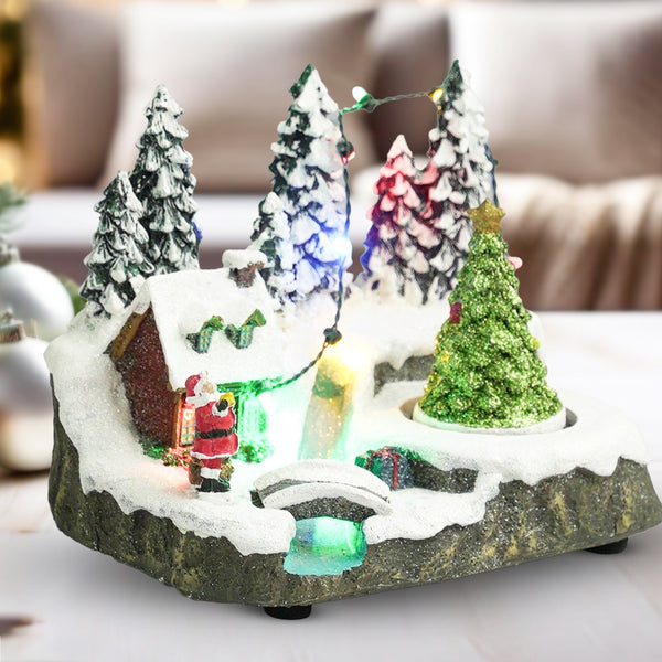 Winter Wonderland 6" Christmas Village Set LED Lighted Xmas Decor by Sona Casa
