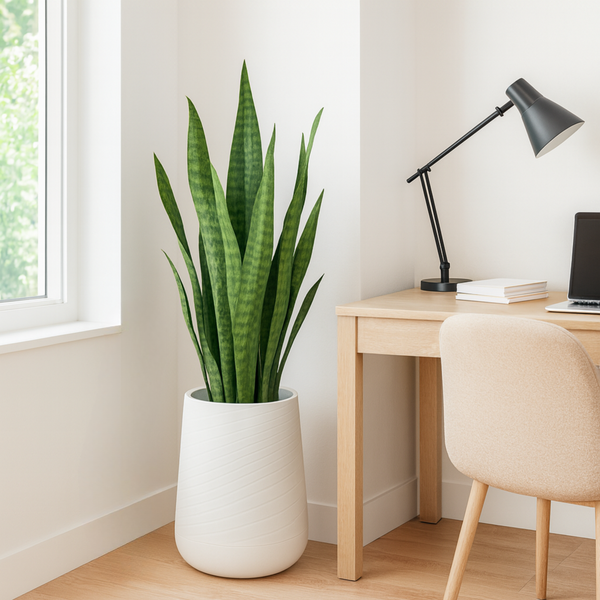 Modern Tall Indoor Self Watering Decorative Planter, 19 in Contemporary Flower Pot Home, Office Decoration, Gift-Sona Casa