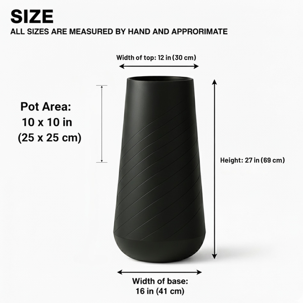 Tall Indoor Decorative Planter, 27" Modern Minimalist Self Watering Pot, Home, Front Porch, Patio, Backyard & Garden Décor-Sona Casa