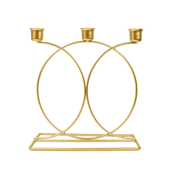 Gold Metal Taper Candle Holder, 3 Holders, 9" Classic Home Decor by Sona Casa