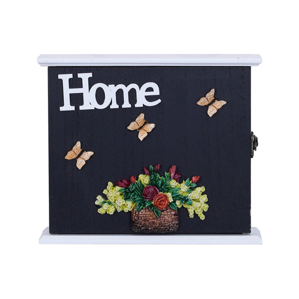 Rustic Wooden Wall Key Holder, 8" Decorative Key Hanger 3 Double Hooks Organizer for Home Office Entryway, Unique Gifts by Sona Casa