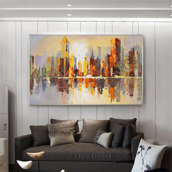 Large Wall Art on Canvas Abstract Art Modern Wall Art Original Artwork Abstract Art Wall Decor Brown Textured Framed Wall Art by Sona Casa