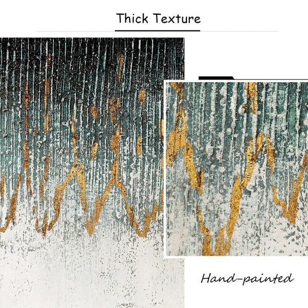 Extra Large Art Abstract Turquoise Painting - Textured Acrylic Canvas for Modern Home Decor, Original Handmade Gift by Sona Casa