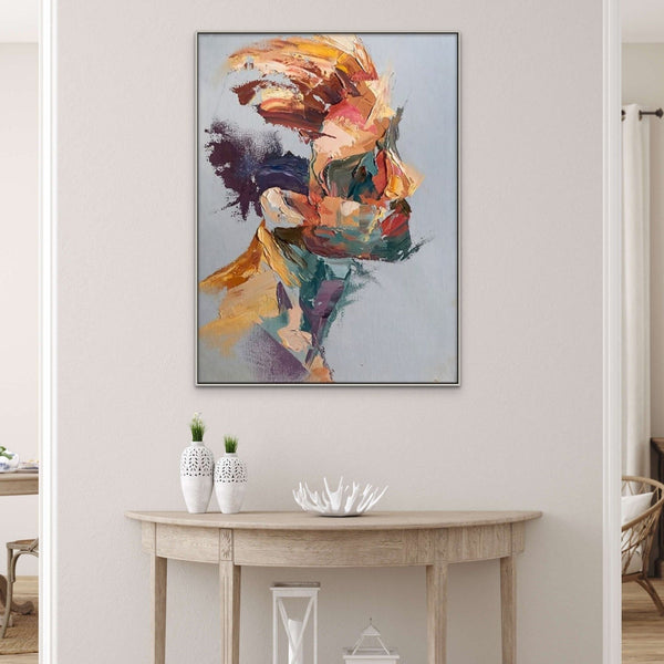 Abstract Wall Decor Abstract Reality Large Wall Painting Man Portrait Abstract Painting Handmade Wall Art Living Room Wall Decor Gift by Sona Casa