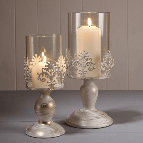 Retro Candle Holder Set, 15" 13" 10" Classy Tabletop Decorations by Sona Casa