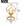 Gold Geometric Metal Candle Holder with Glass Votive Cup