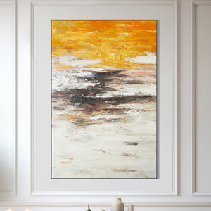 Abstract Muted Canvas Wall Art, 47" Framed Artwork Painting, Home Decor by Sona Casa