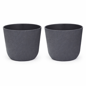 2 Gray Planter Pots by Sona Casa