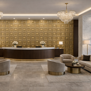 3D PVC Wall Panel, Gold, 4 Block by Sona Casa