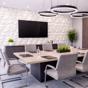 3D PVC Wall Panel, White Geometric Pattern by Sona Casa