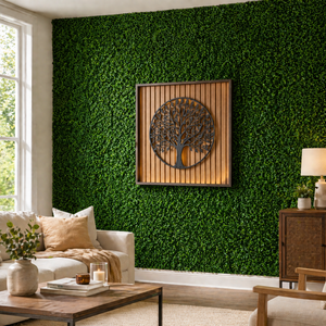 Green Boxwood Artificial Wall Panel 40x60 cm, Lush Faux Greenery Wall Decor for Indoor Outdoor Accent - Accent Collection