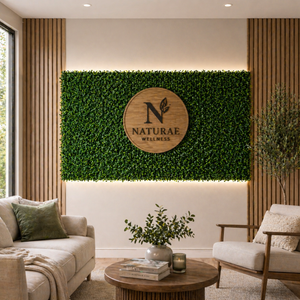 Green Boxwood Artificial Wall Panel 40x60 cm, Lush Faux Greenery Wall Decor for Indoor Outdoor Accent - Accent Collection