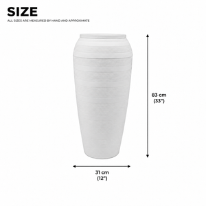White Riser Planter – size guide