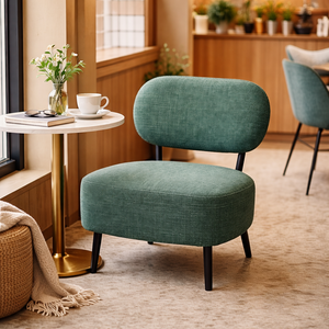 Comfortable Green Fabric Accent Chair for Lounge, Home, Office, Hotel Decor by Sona Casa