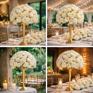 White 50 cm bouquet flowers for wedding event decorations - Accent Collection