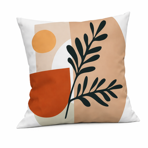 Modern Minimalist Square Cushion Cover, 17 x 17 Inch Farmhouse Bohemian Decorative Pillowcase for Living Room Bedroom by Sona Casa