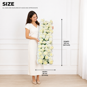4 Feet White flowers runner for wedding event decoration - Accent Collection