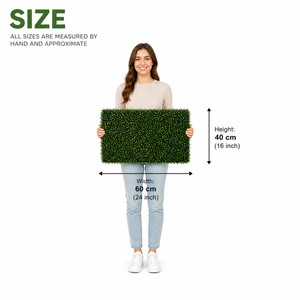 Green Boxwood Artificial Wall Panel 40x60 cm, Lush Faux Greenery Wall Decor for Indoor Outdoor Accent - Accent Collection