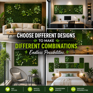 Modern Green Artificial Grass Wall Panels for Indoor Vertical Garden Decor, 40x60cm Natural Faux Plant Finish by Sona Casa