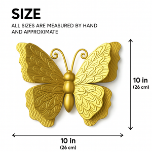 4 Piece Gold Butterfly Wall Decor Set, 3D Wall Sculpture & Mirrored Accents, Modern Glam Home Decor for Bedroom, Living Room, Nursery-Sona Casa