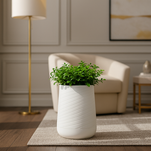 Modern Tall Indoor Self Watering Decorative Planter, 19 in Contemporary Flower Pot Home, Office Decoration, Gift-Sona Casa