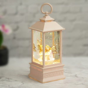 Christmas Gift for Girls and Teens - Pink Snow Globe Lantern with Lights, Music and Motion, with a Cute Little Christmas Fairy by Sona Casa