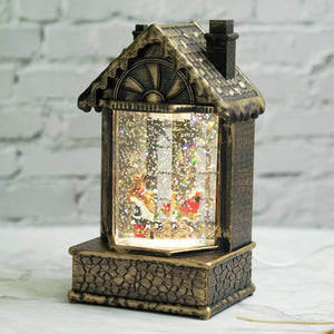 Magical Christmas Snow Globe House with LED Lights and Music, Santa with Reindeer and Gifts - Unique Christmas Decor and Gift for the Holidays by Sona Casa