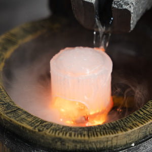 Majestic Oasis Mini Waterfall Fountain, Brown & Gray Fiberglass Polyresin, Indoor Therapy Desk Decor With Adjustable Pump, Mist, And Lights by Sona Casa