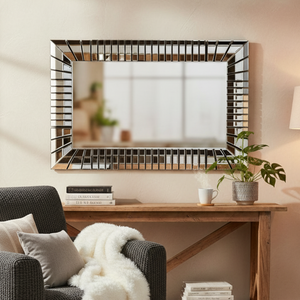 Large 4 ft Rectangular Glass Mirror, Modern Contemporary Horizontal Vertical Orientation, Decor Gift-Sona Casa