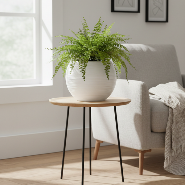 Round Self Watering Plant Pot, Indoor Home, Office, Patio, Front Porch, Decor, 18" Succulent Planter-Sona Casa