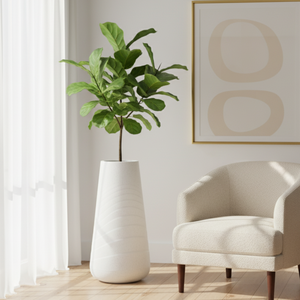 Tall Indoor Decorative Planter, Modern Contemporary Self Watering Pot Home, Porch, Patio Decor Gifts-Sona Casa