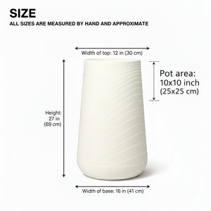 Tall Indoor Self Watering Decorative Planter, 27" Modern Minimalist Flower Pot Home, Front Porch, Patio, Backyard & Garden Decor-Sona Casa