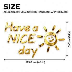 Nice Day DIY 3D Acrylic Wall Sticker for Home Decoration