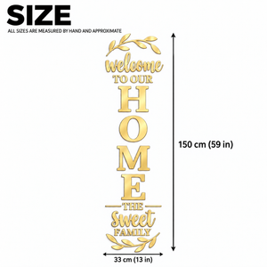 Gold DIY 3D Acrylic HOME Wall Stickers and Decals