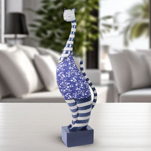 Cat Statue Office, Home Decor, 16" Coffee Table Centerpiece by Sona Casa