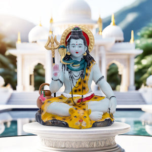 Large 25 cm Polyresin Shiva Statue - Multicolor Hindu God Idol For Home And Temple Decor, Perfect Diwali Gift by Sona Casa