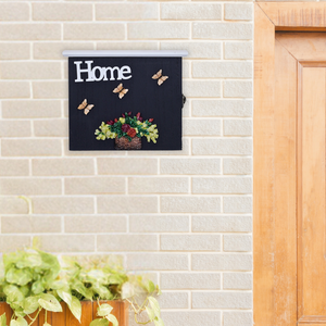 Rustic Wooden Wall Key Holder, 8" Decorative Key Hanger 3 Double Hooks Organizer for Home Office Entryway, Unique Gifts by Sona Casa