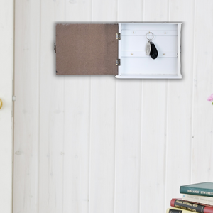 Wooden Key Holder, 6 Small Hooks, 8" Wall Mounted Rack, Farmhouse Home Hallway Entrance Door Decor by Sona Casa