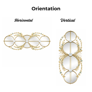 Large Decorative Butterfly Gold Metal Wall Mirror, Decorative Wall Art Home Office Living Room Entryway Decor by Sona Casa