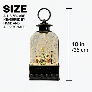 Christmas Snow Globe Santa Claus and Tree, Music, Lights, Glitters, USB or Battery Operated Holiday Table Decor Gift-Sona Casa