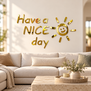 Nice Day DIY 3D Acrylic Wall Sticker for Home Decoration