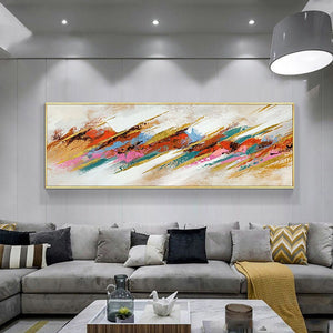 Abstract Painting on Canvas Colorful Painting, Modern Landscape Painting, Original Large Acrylic Painting for Living Room Decor Wall Art by Sona Casa