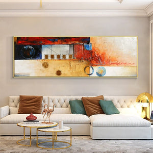 Elements of Earth - Abstract Painting, Wall Art for Living Room Painting on Canvas Hand Painted Oil Painting for Home Decor by Sona Casa