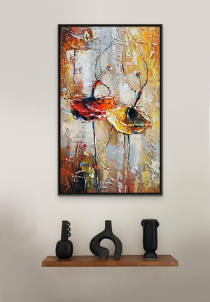 Abstract Ballet Art - Original Ballerina Oil Painting on Canvas, Modern Dancer Wall Decor, Ideal Gift for Art Collectors & Enthusiasts by Sona Casa