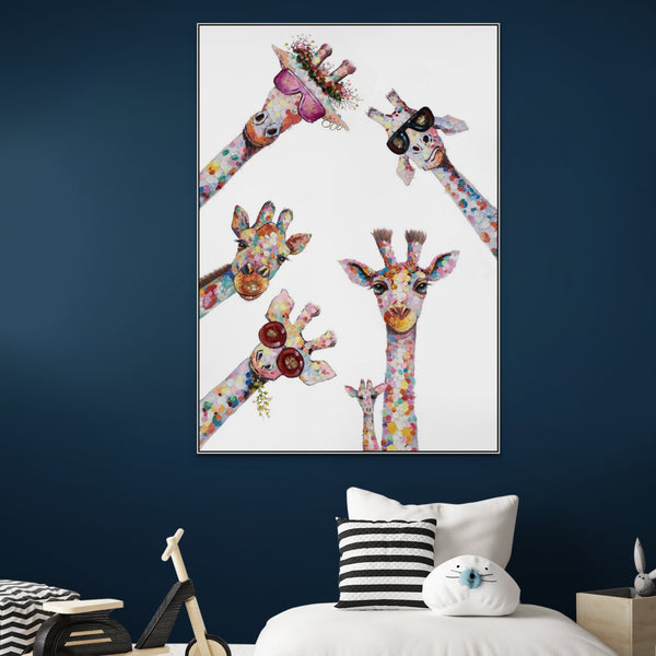 Giraffe Animal Painting On Canvas, Painting for Kids Room, Colorful Art, Nursery Decor, Wall Decor for Kids Room, Wall Painting for Playroom by Sona Casa
