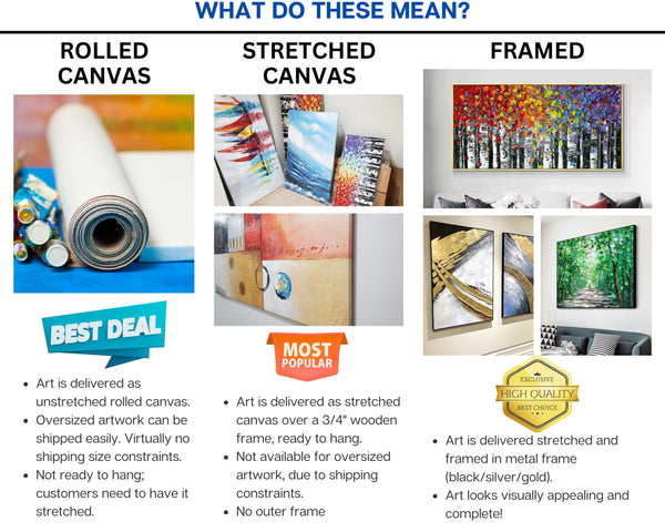 Blue Abstract Art, Handmade Large Canvas Painting, Modern Living Room Decor, Unique Housewarming Gift by Sona Casa